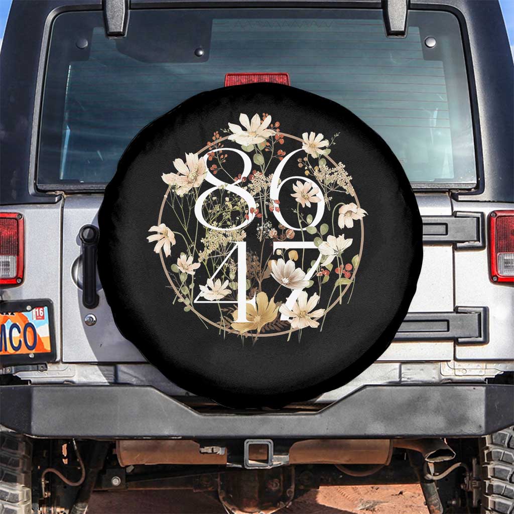 Retro 8647 Spare Tire Cover Subtle FDT Wild Flower Aesthetic TS10 No hole Black Print Your Wear