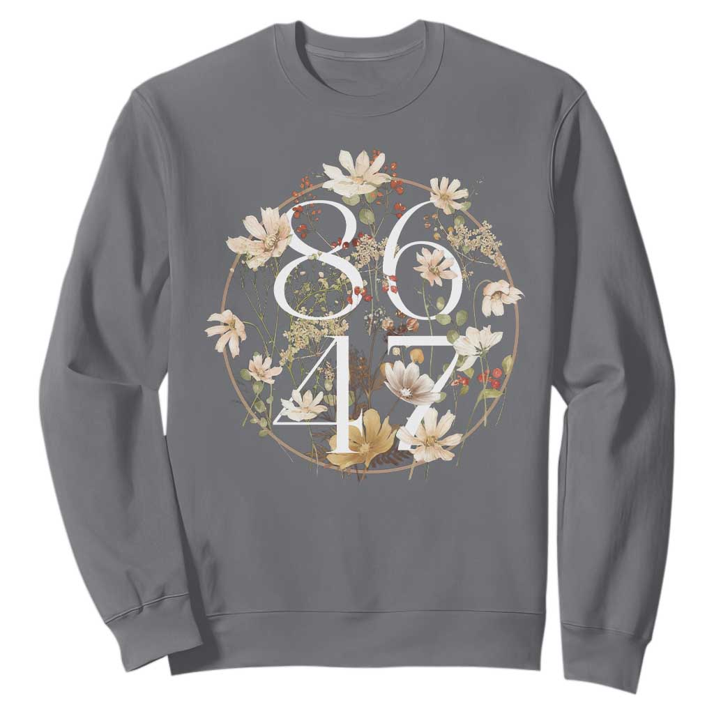 Retro 8647 Sweatshirt Subtle FDT Wild Flower Aesthetic TS10 Charcoal Print Your Wear