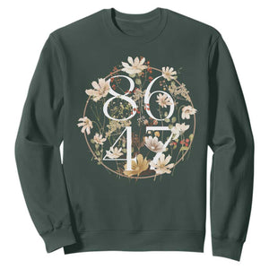 Retro 8647 Sweatshirt Subtle FDT Wild Flower Aesthetic TS10 Dark Forest Green Print Your Wear