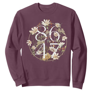 Retro 8647 Sweatshirt Subtle FDT Wild Flower Aesthetic TS10 Maroon Print Your Wear