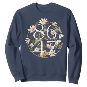 Retro 8647 Sweatshirt Subtle FDT Wild Flower Aesthetic TS10 Navy Print Your Wear