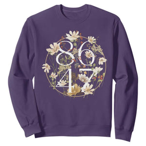 Retro 8647 Sweatshirt Subtle FDT Wild Flower Aesthetic TS10 Purple Print Your Wear