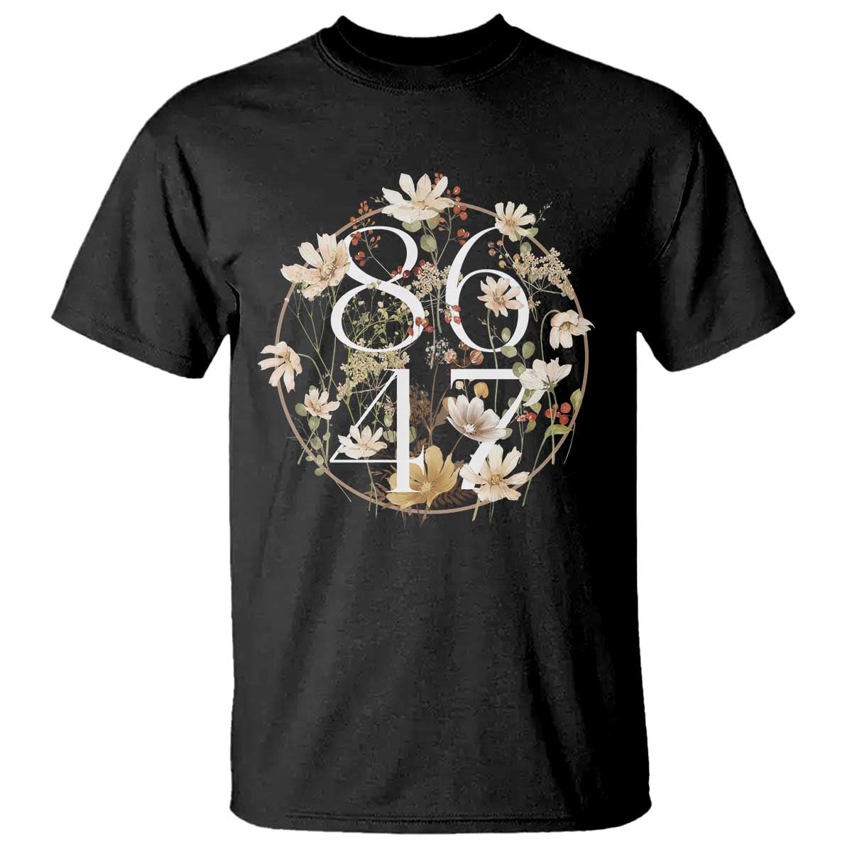 Retro 8647 T Shirt Subtle FDT Wild Flower Aesthetic TS10 Black Print Your Wear