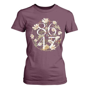 Retro 8647 T Shirt For Women Subtle FDT Wild Flower Aesthetic TS10 Maroon Print Your Wear