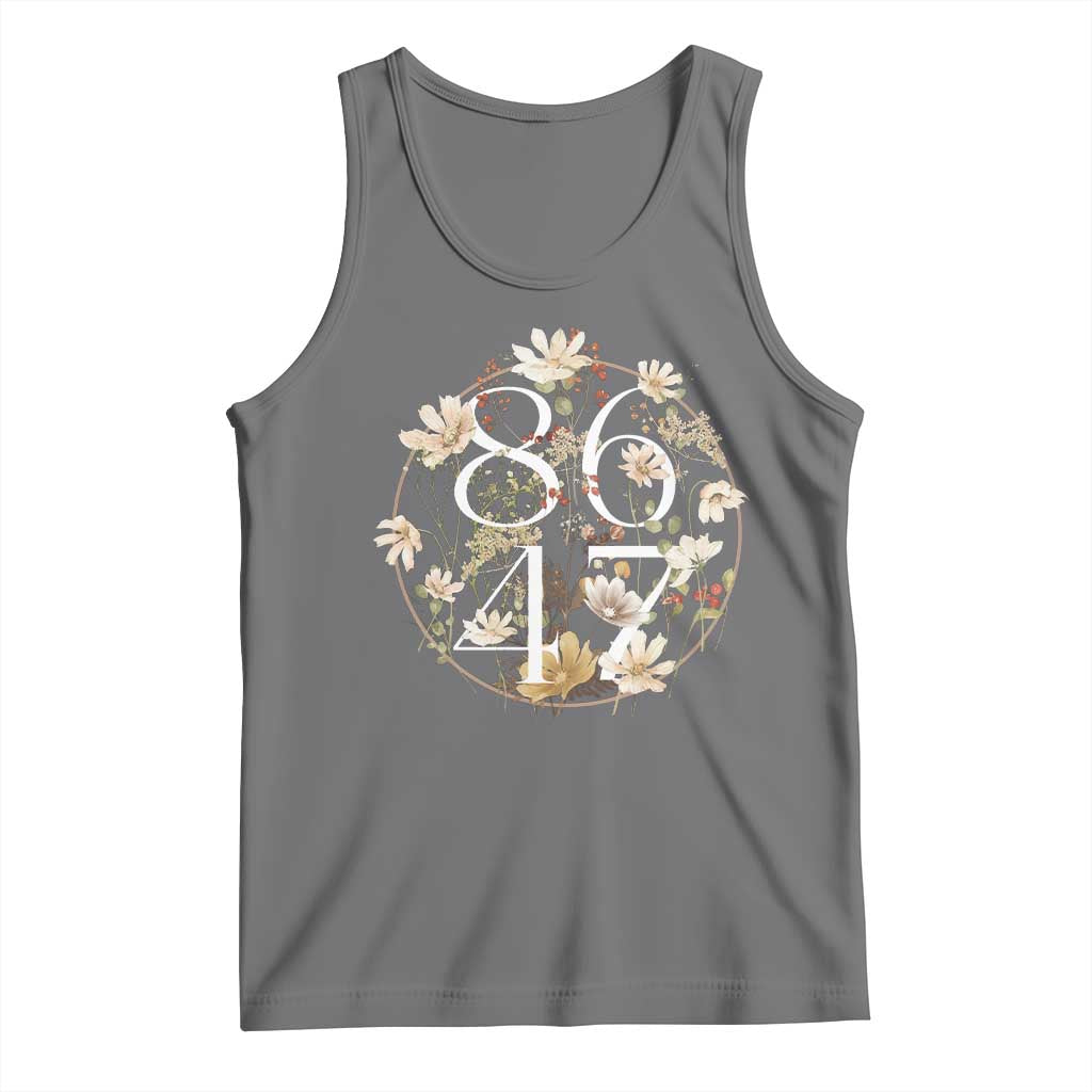 Retro 8647 Tank Top Subtle FDT Wild Flower Aesthetic TS10 Black Heather Print Your Wear