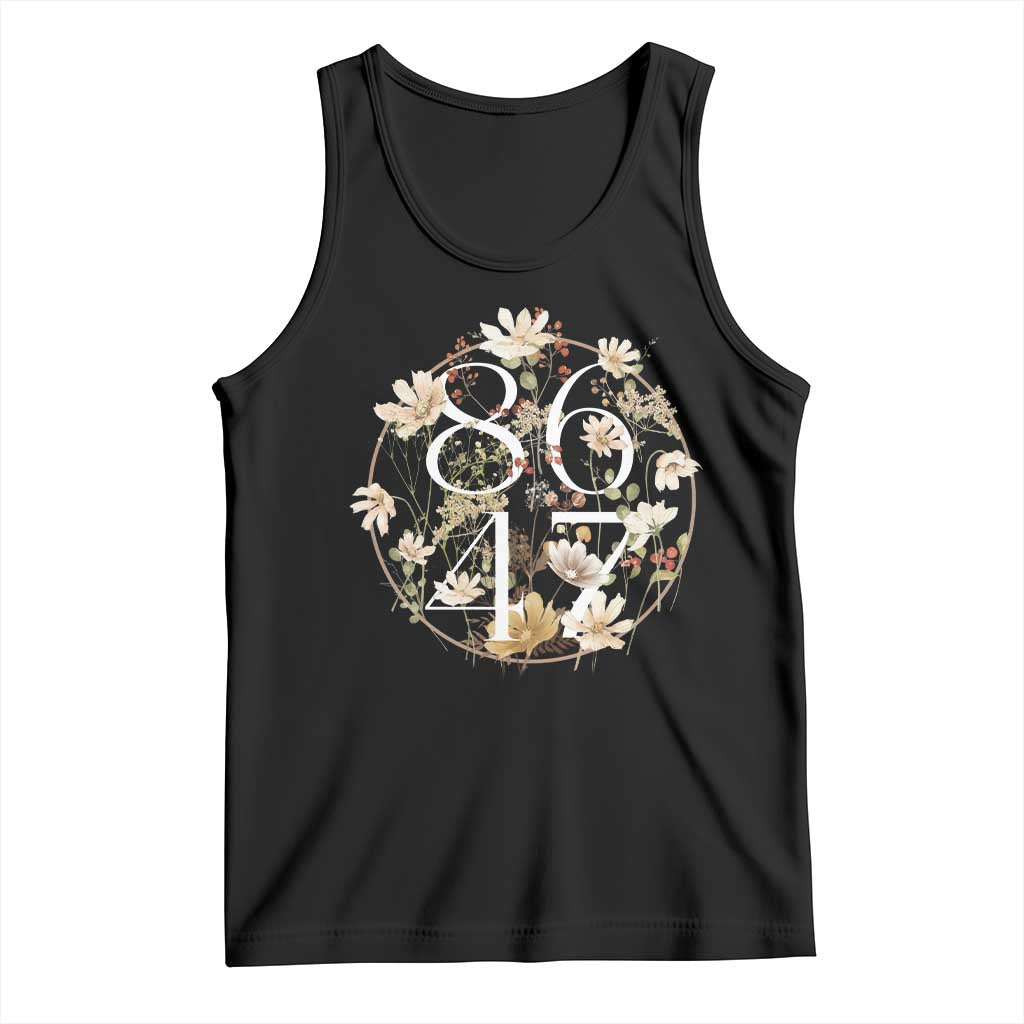 Retro 8647 Tank Top Subtle FDT Wild Flower Aesthetic TS10 Black Print Your Wear