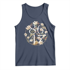 Retro 8647 Tank Top Subtle FDT Wild Flower Aesthetic TS10 Navy Print Your Wear