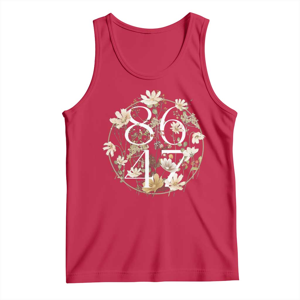 Retro 8647 Tank Top Subtle FDT Wild Flower Aesthetic TS10 Red Print Your Wear