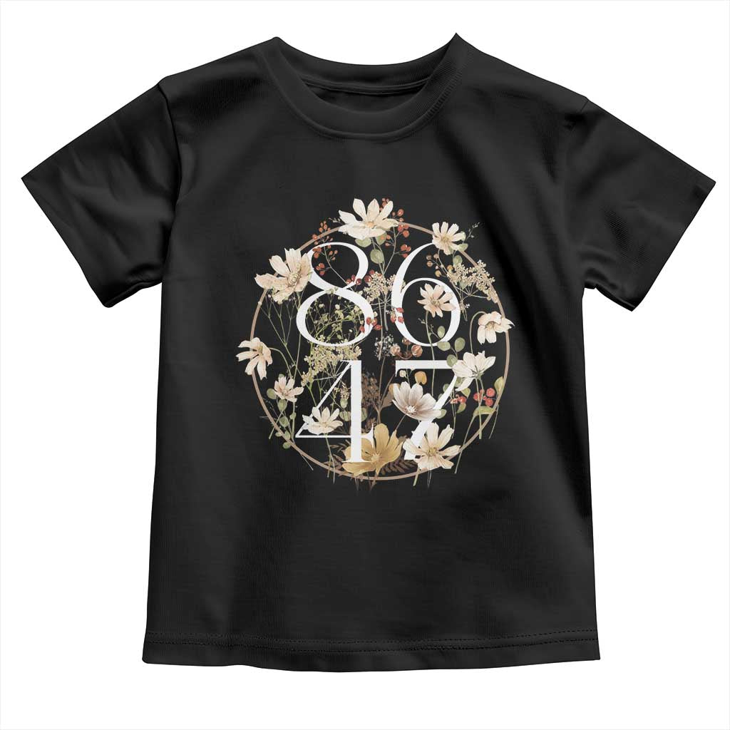 Retro 8647 Toddler T Shirt Subtle FDT Wild Flower Aesthetic TS10 Black Print Your Wear