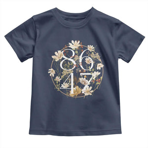 Retro 8647 Toddler T Shirt Subtle FDT Wild Flower Aesthetic TS10 Navy Print Your Wear