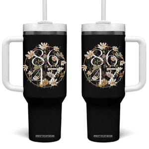 Retro 8647 Tumbler With Handle Subtle FDT Wild Flower Aesthetic TS10 One Size: 40 oz Black Print Your Wear
