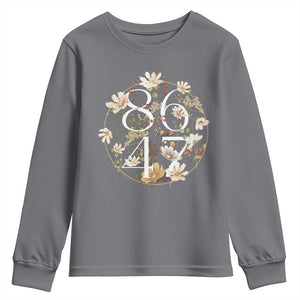 Retro 8647 Youth Sweatshirt Subtle FDT Wild Flower Aesthetic TS10 Charcoal Print Your Wear