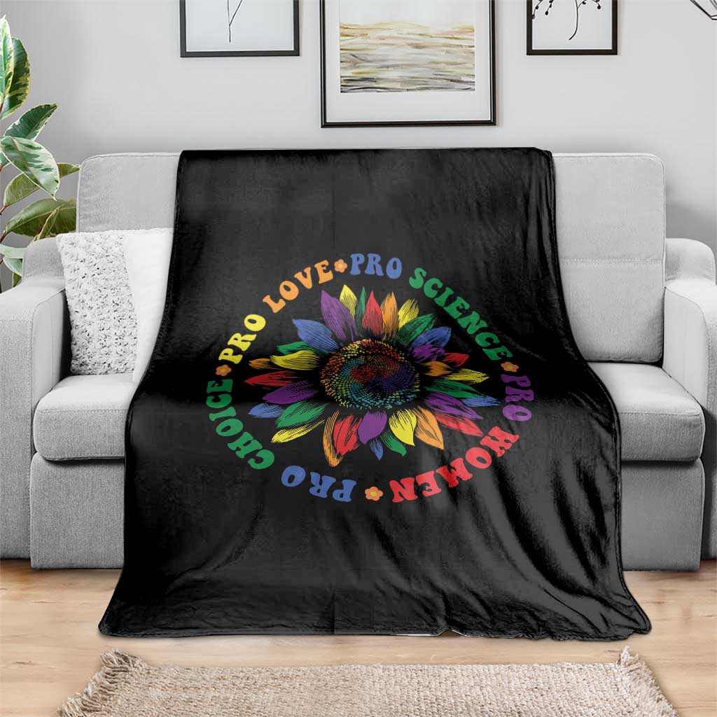 Pro Choice Women Rights Throw Blanket Equal Rights Multicolored Flowers TS10 Print Your Wear
