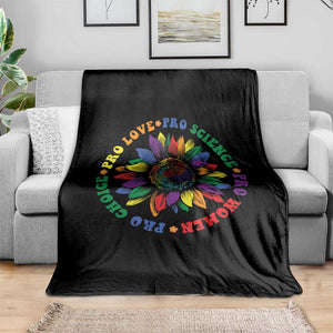 Pro Choice Women Rights Throw Blanket Equal Rights Multicolored Flowers TS10 Print Your Wear