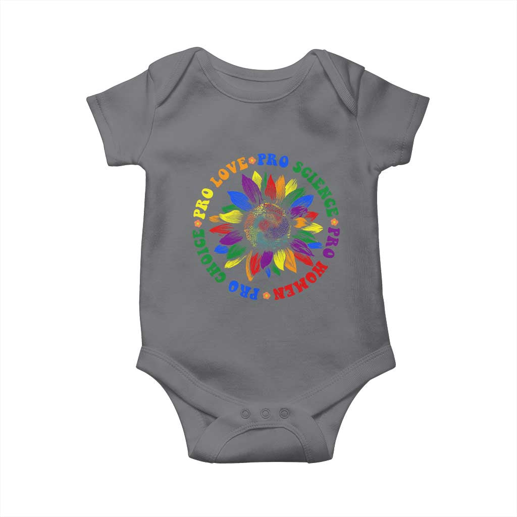 Pro Choice Women Rights Baby Onesie Equal Rights Multicolored Flowers TS10 Charcoal Print Your Wear