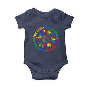Pro Choice Women Rights Baby Onesie Equal Rights Multicolored Flowers TS10 Navy Print Your Wear