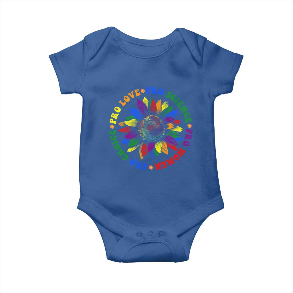Pro Choice Women Rights Baby Onesie Equal Rights Multicolored Flowers TS10 Royal Blue Print Your Wear
