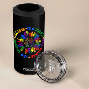 Pro Choice Women Rights 4 in 1 Can Cooler Tumbler Equal Rights Multicolored Flowers TS10 Print Your Wear