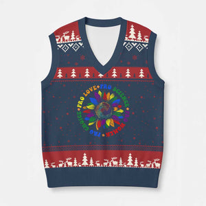 Pro Choice Women Rights V-Neck Knit Sweater Vest Equal Rights Multicolored Flowers TS10 Navy Red Print Your Wear
