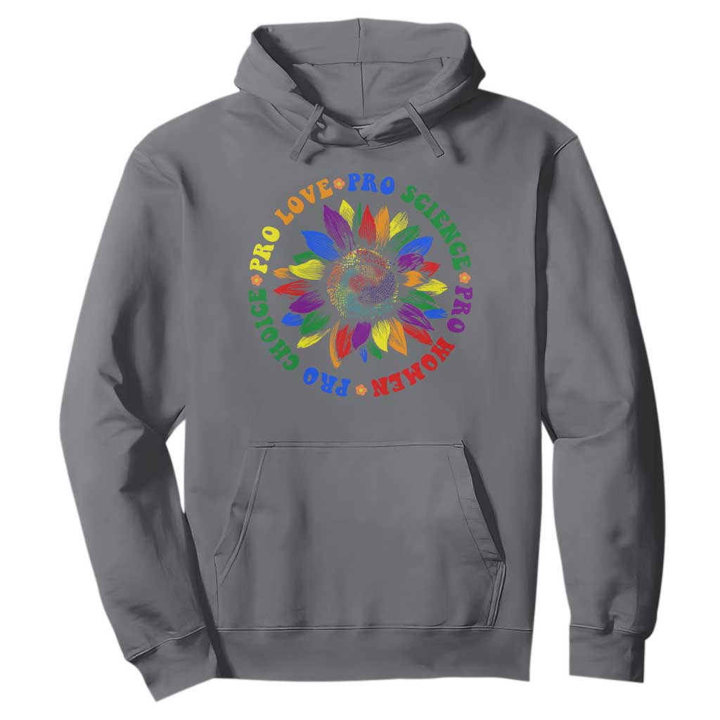 Pro Choice Women Rights Hoodie Equal Rights Multicolored Flowers TS10 Charcoal Print Your Wear