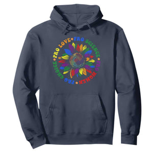 Pro Choice Women Rights Hoodie Equal Rights Multicolored Flowers TS10 Navy Print Your Wear