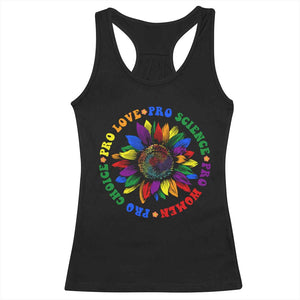 Pro Choice Women Rights Racerback Tank Top Equal Rights Multicolored Flowers TS10 Black Print Your Wear