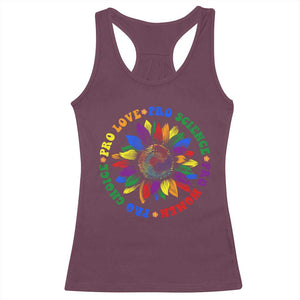Pro Choice Women Rights Racerback Tank Top Equal Rights Multicolored Flowers TS10 Maroon Print Your Wear