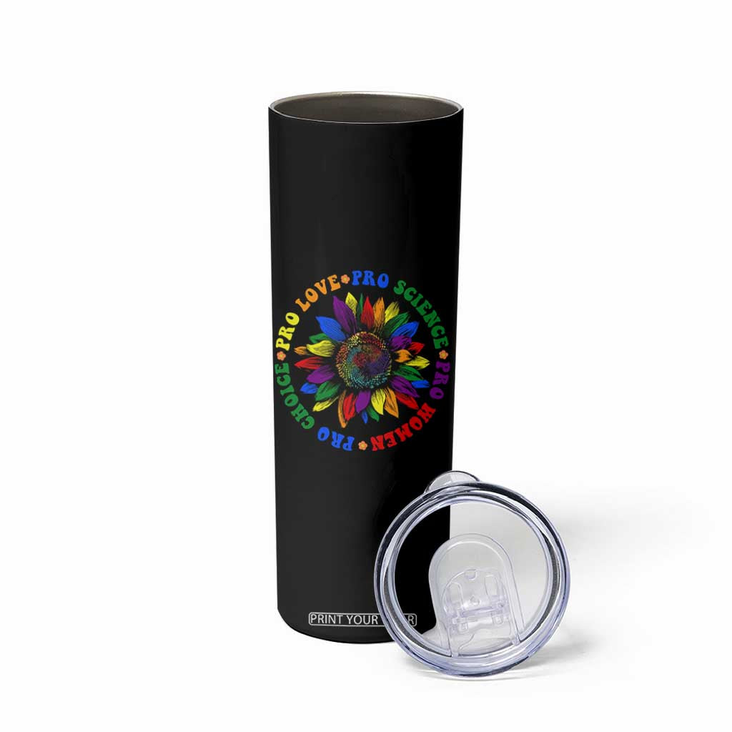 Pro Choice Women Rights Skinny Tumbler Equal Rights Multicolored Flowers TS10 Print Your Wear