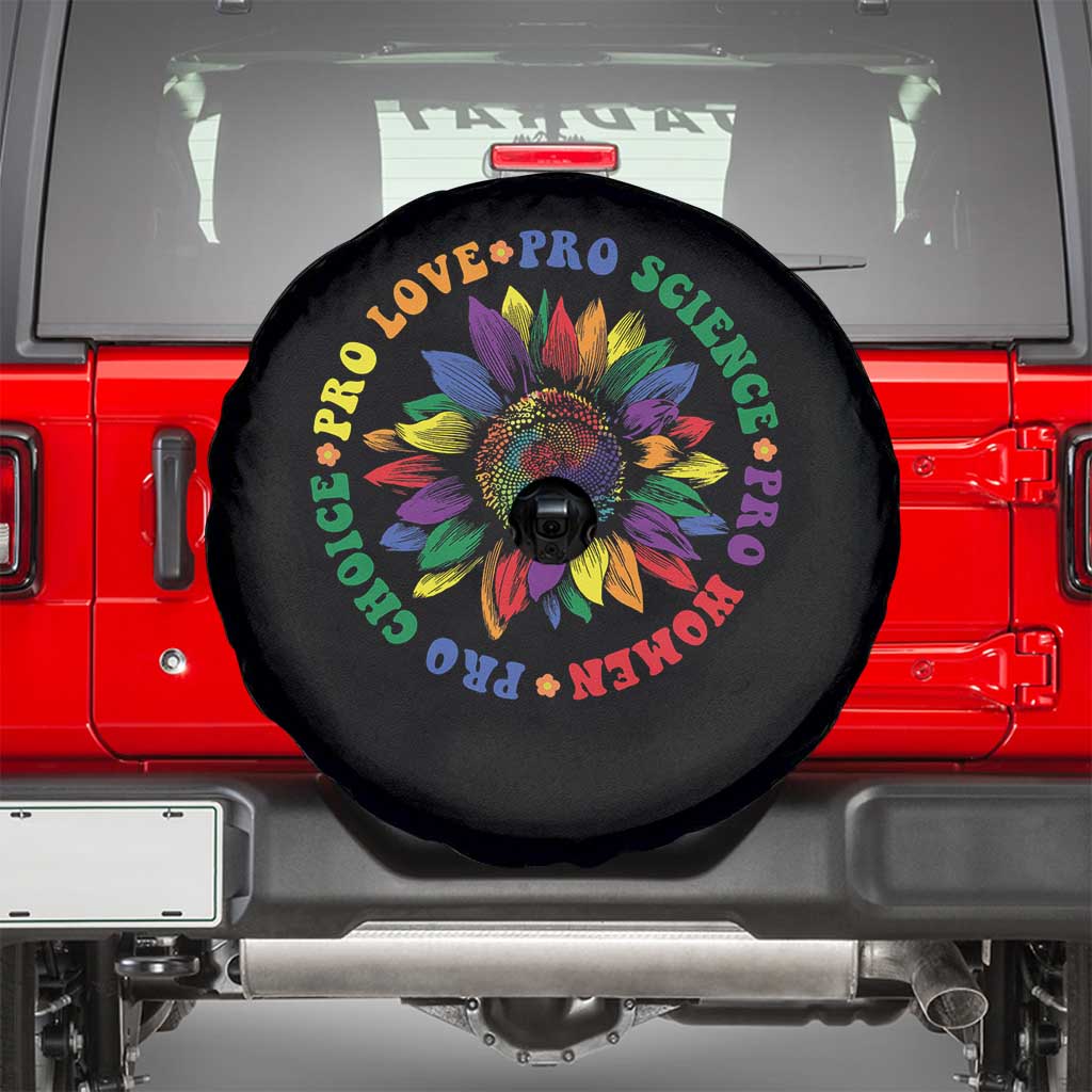 Pro Choice Women Rights Spare Tire Cover Equal Rights Multicolored Flowers TS10 Black Print Your Wear