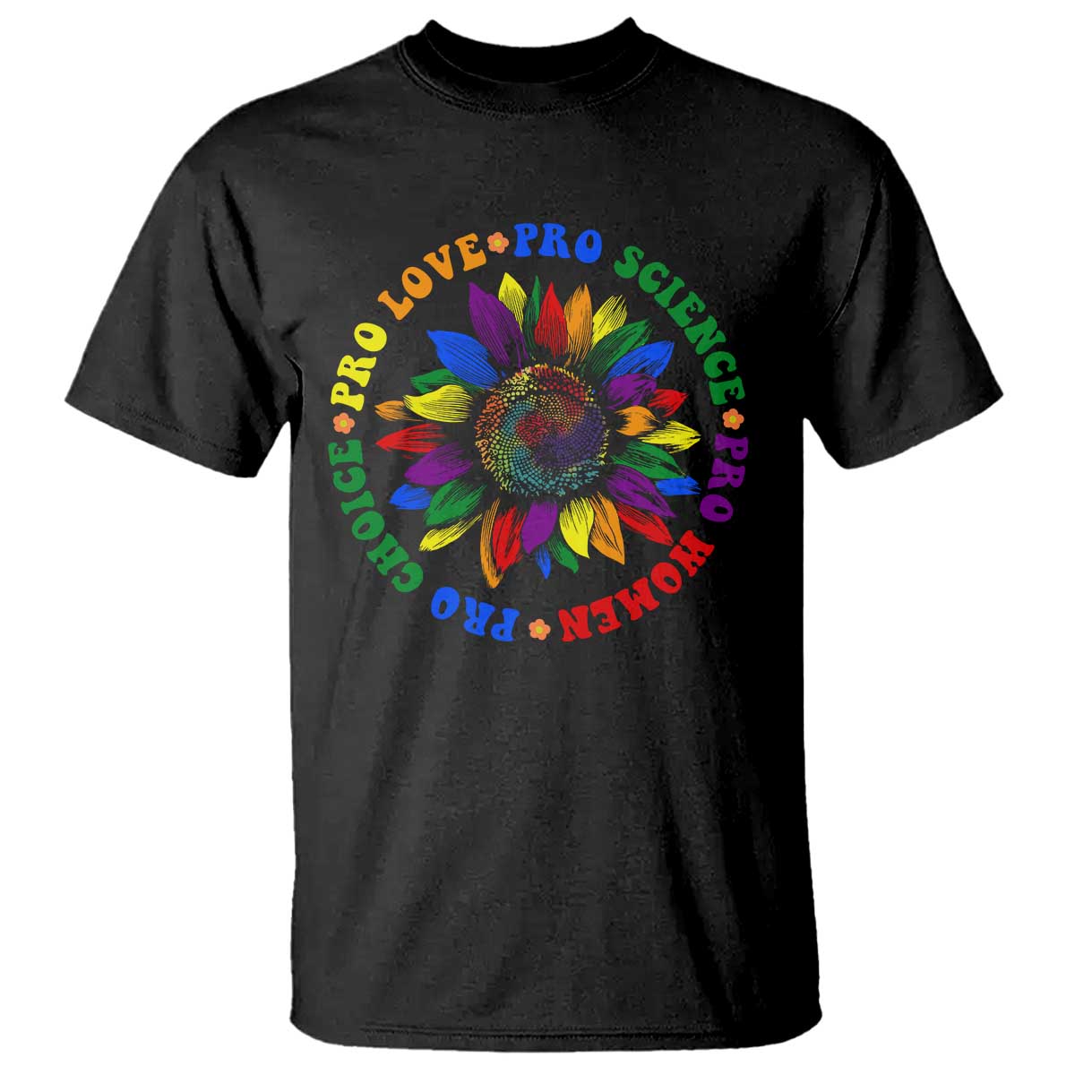Pro Choice Women Rights T Shirt Equal Rights Multicolored Flowers TS10 Black Print Your Wear