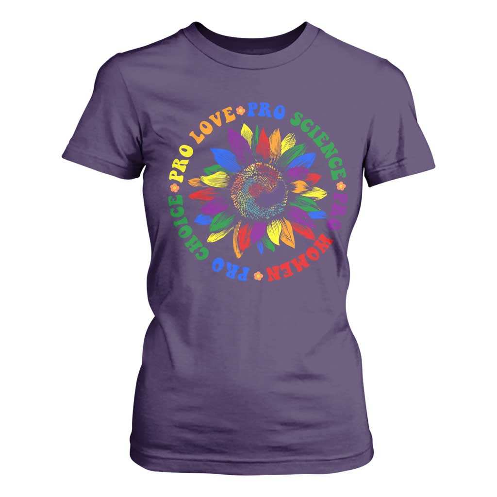 Pro Choice Women Rights T Shirt For Women Equal Rights Multicolored Flowers TS10 Purple Print Your Wear