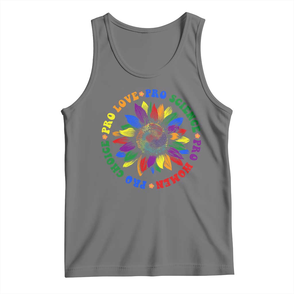 Pro Choice Women Rights Tank Top Equal Rights Multicolored Flowers TS10 Black Heather Print Your Wear