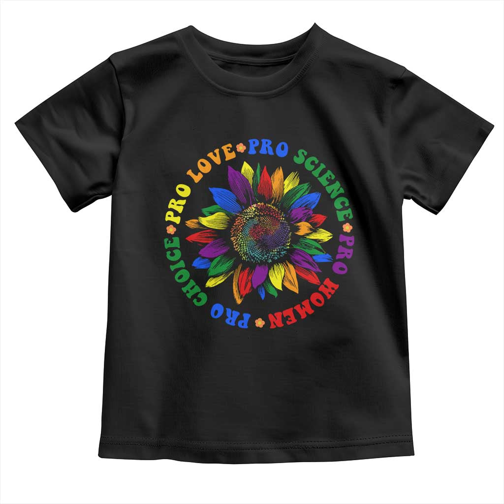 Pro Choice Women Rights Toddler T Shirt Equal Rights Multicolored Flowers TS10 Black Print Your Wear