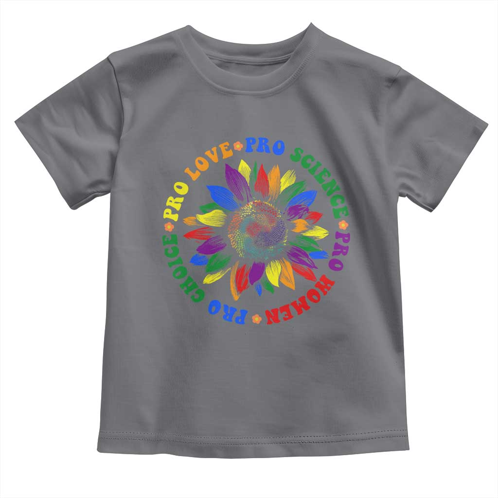 Pro Choice Women Rights Toddler T Shirt Equal Rights Multicolored Flowers TS10 Charcoal Print Your Wear