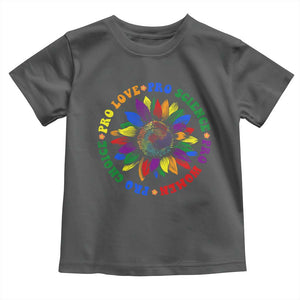 Pro Choice Women Rights Toddler T Shirt Equal Rights Multicolored Flowers TS10 Dark Heather Print Your Wear
