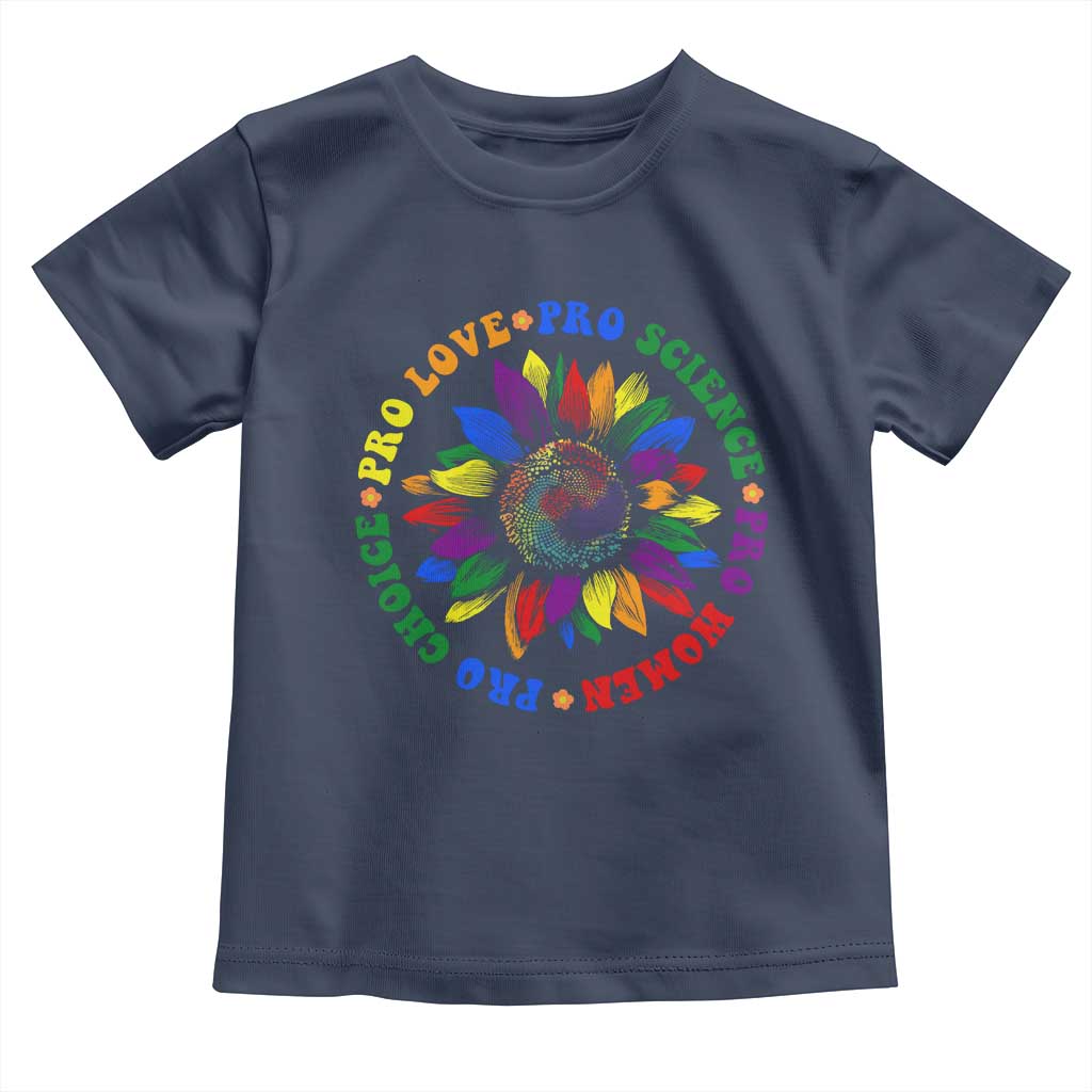 Pro Choice Women Rights Toddler T Shirt Equal Rights Multicolored Flowers TS10 Navy Print Your Wear