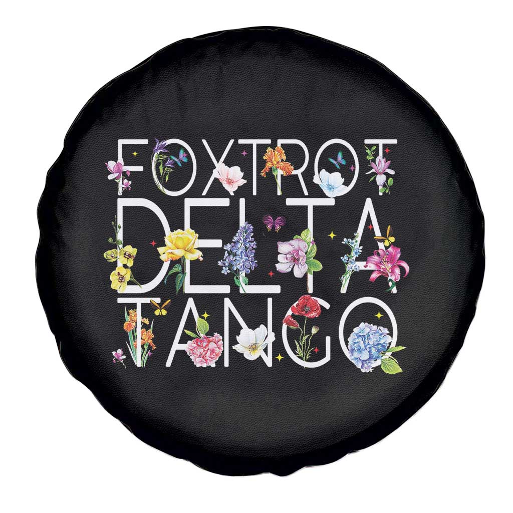 Subtle FDT Floral Spare Tire Cover Foxtrot Delta Tango Flower Resist TS10 Print Your Wear