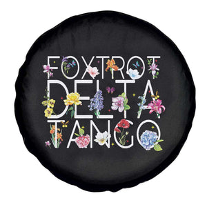 Subtle FDT Floral Spare Tire Cover Foxtrot Delta Tango Flower Resist TS10 Print Your Wear