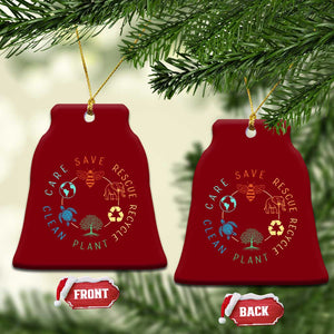 Earth Day Environment Ceramic Ornament Save Bees Rescue Animals Recycle Plastic TS10 Print Your Wear