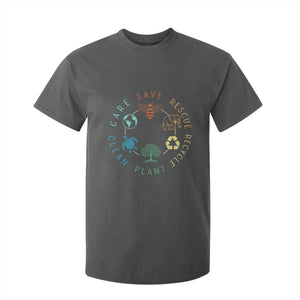 Earth Day Environment T Shirt For Kid Save Bees Rescue Animals Recycle Plastic TS10 Dark Heather Print Your Wear