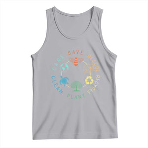 Earth Day Environment Tank Top Save Bees Rescue Animals Recycle Plastic TS10 Athletic Heather Print Your Wear