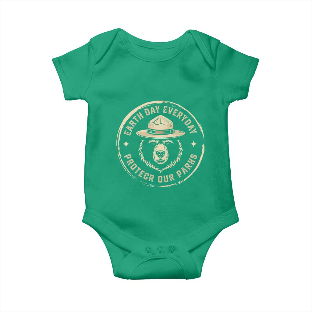 Earth Day Protect Our Parks Baby Onesie Vintage Retro Bear TS10 Irish Green Print Your Wear