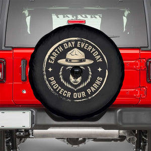 Earth Day Protect Our Parks Spare Tire Cover Vintage Retro Bear TS10 Black Print Your Wear