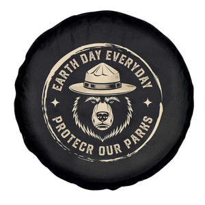 Earth Day Protect Our Parks Spare Tire Cover Vintage Retro Bear TS10 Print Your Wear