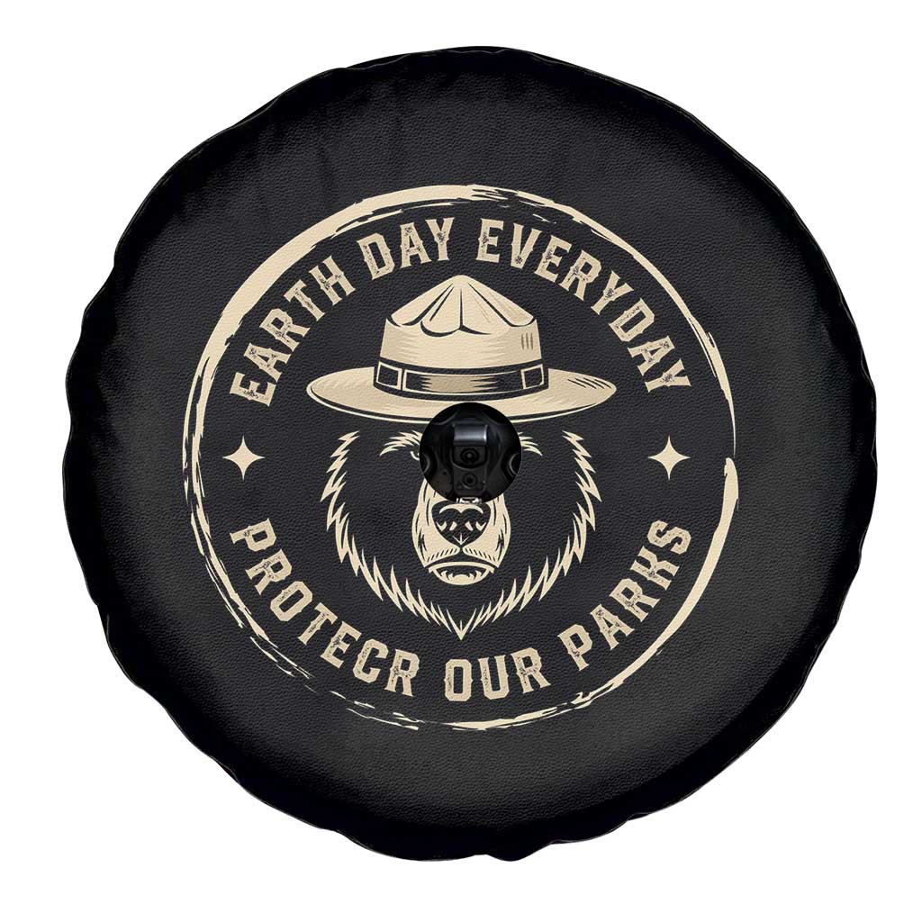 Earth Day Protect Our Parks Spare Tire Cover Vintage Retro Bear TS10 Print Your Wear