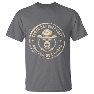 Earth Day Protect Our Parks T Shirt Vintage Retro Bear TS10 Charcoal Print Your Wear