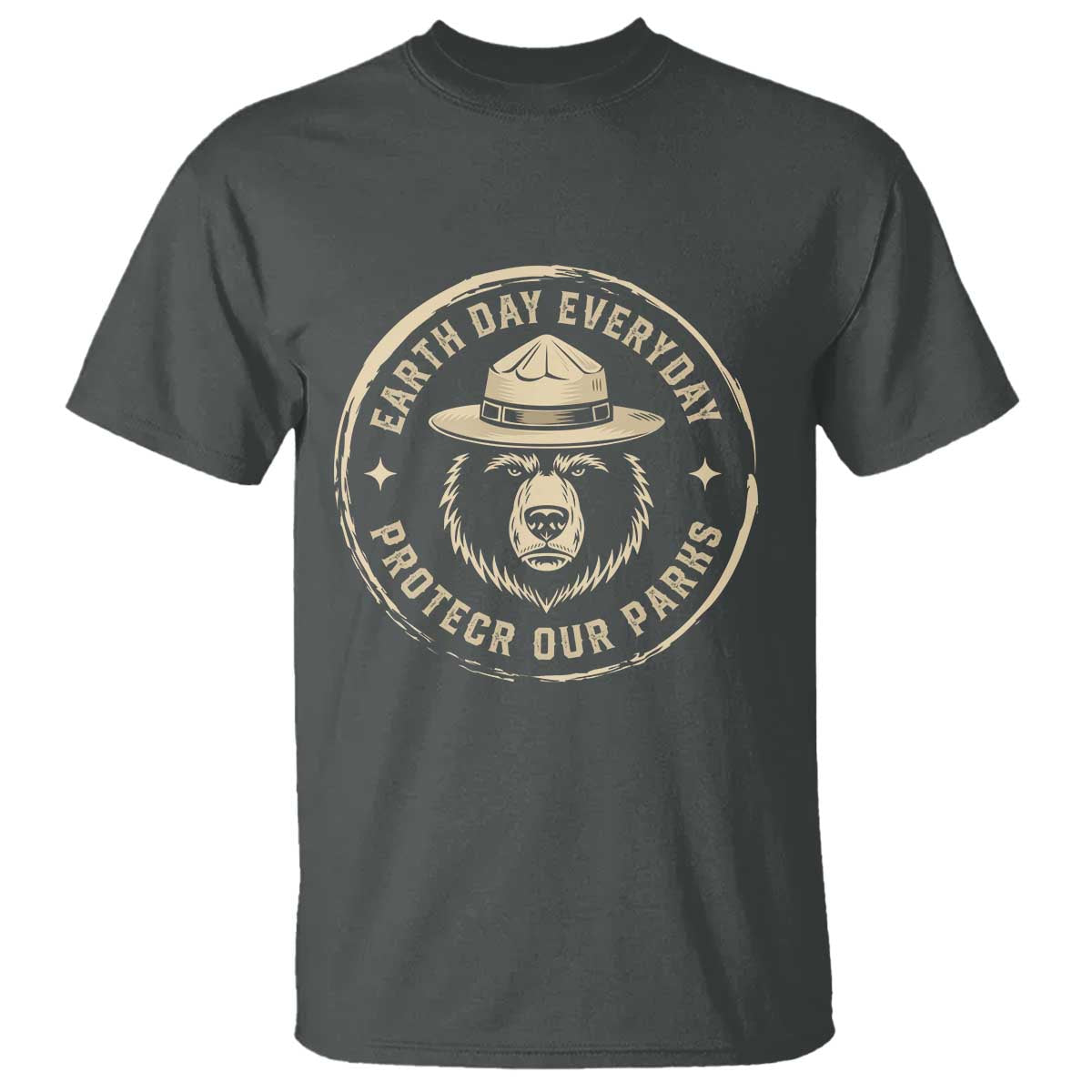 Earth Day Protect Our Parks T Shirt Vintage Retro Bear TS10 Dark Heather Print Your Wear