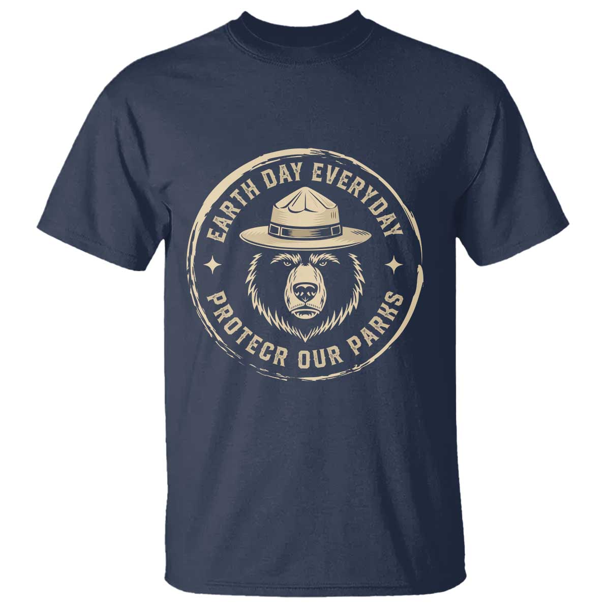 Earth Day Protect Our Parks T Shirt Vintage Retro Bear TS10 Navy Print Your Wear