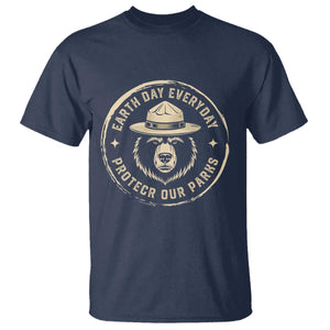 Earth Day Protect Our Parks T Shirt Vintage Retro Bear TS10 Navy Print Your Wear