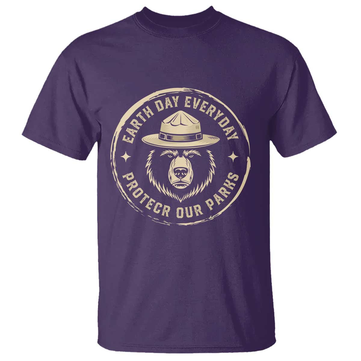 Earth Day Protect Our Parks T Shirt Vintage Retro Bear TS10 Purple Print Your Wear